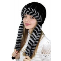 Вязаная норка с ушами "Дарнела"