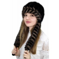 Вязаная норка с ушами "Лиола"