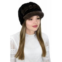 Кепка из вязаной норки "Николь" Кепка из вязаной норки "Николь"
